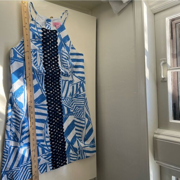 Lilly Pulitzer Dress Annabelle Shift Blue White Preppy Sailing Boats Size 6 - Picture 12 of 12